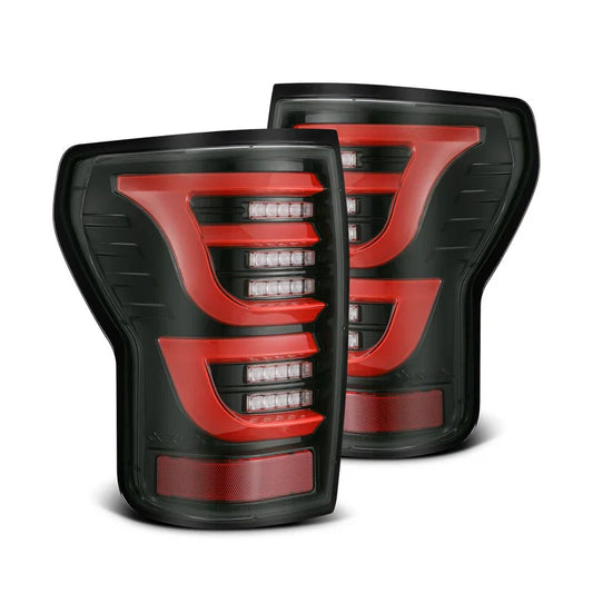 AlphaRex (LUXX-Series) 2007-2013 Toyota Tundra LED Tail Lights - Red Black