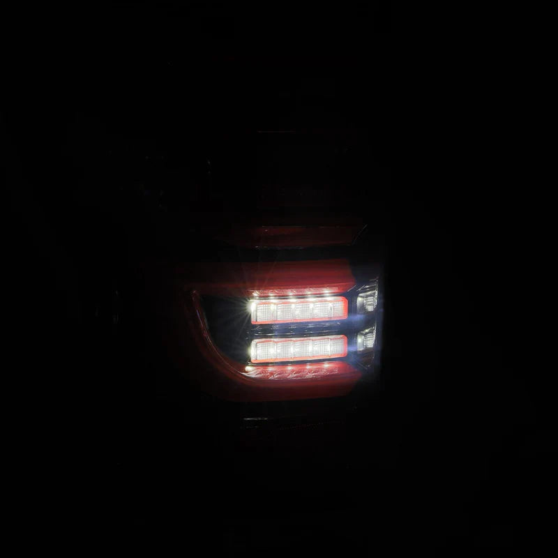 AlphaRex (LUXX-Series) 2007-2013 Toyota Tundra LED Tail Lights - Red Black