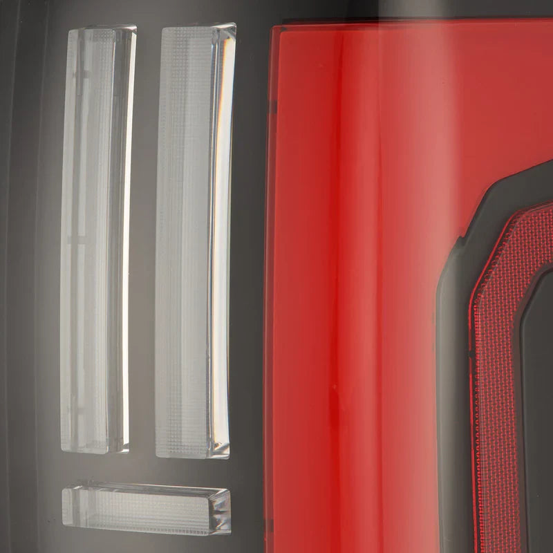 AlphaRex (NOVA-Series) 2007-2013 Toyota Tundra Prismatic LED Tail Lights - Black-Red