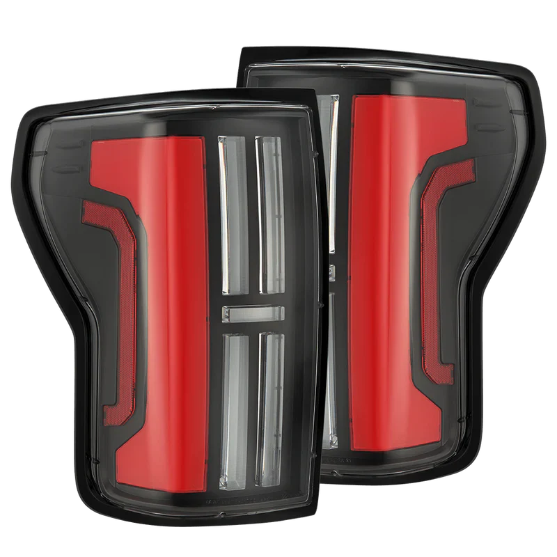 AlphaRex (NOVA-Series) 2007-2013 Toyota Tundra Prismatic LED Tail Lights - Black-Red