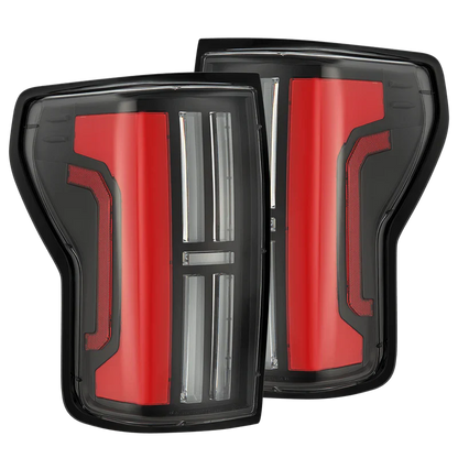AlphaRex (NOVA-Series) 2007-2013 Toyota Tundra Prismatic LED Tail Lights - Black-Red
