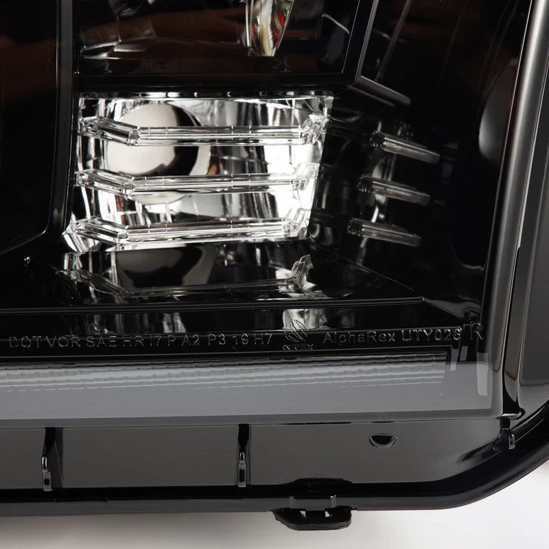 AlphaRex (LUXX-Series) 2007-2013 Toyota Tundra/2008-2017 Toyota Sequoia G2 LED Projector Headlights with Level Adjuster - Alpha-Black