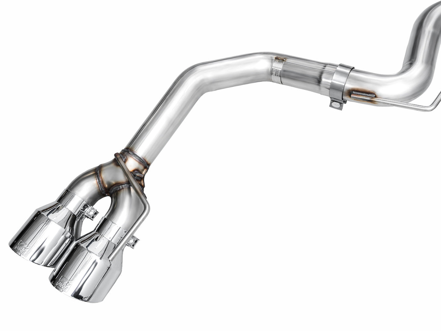 AWE Track Edition Exhaust for S650 Ford Mustang Dark Horse - Quad Chrome Silver Tips