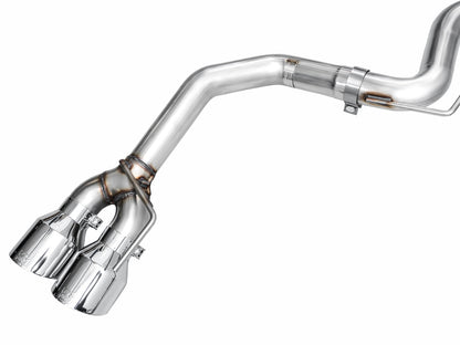 AWE Track Edition Exhaust for S650 Ford Mustang Dark Horse - Quad Chrome Silver Tips