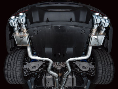 AWE SwitchPath™ Exhaust for S650 Ford Mustang Dark Horse - Quad Chrome Silver Tips