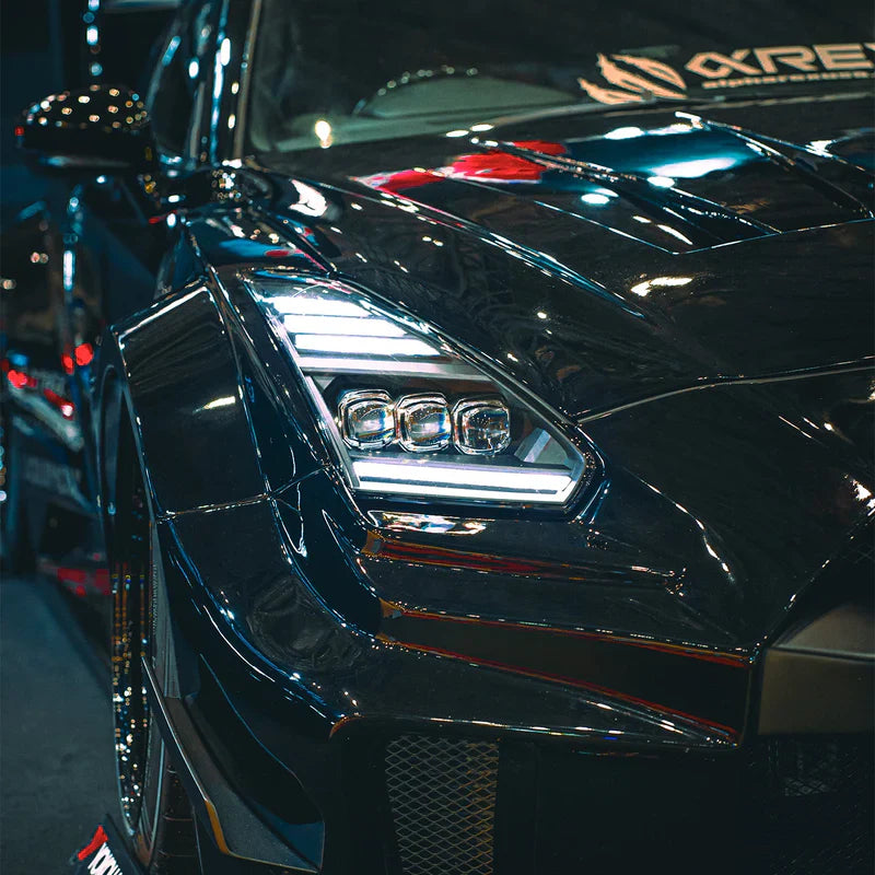 AlphaRex (NOVA-Series) 2009-2025 Nissan GT-R LED Projector Headlights - Black