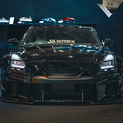 AlphaRex (NOVA-Series) 2009-2025 Nissan GT-R LED Projector Headlights - Black