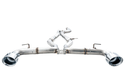 AWE Resonated Track Edition Exhaust for A90 Supra - 5" Chrome Silver Tips