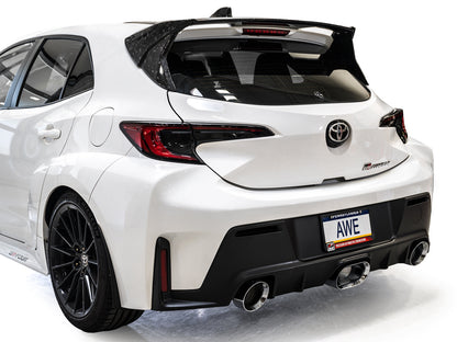 AWE Track Edition Exhaust for GR Corolla - Chrome Silver Tips