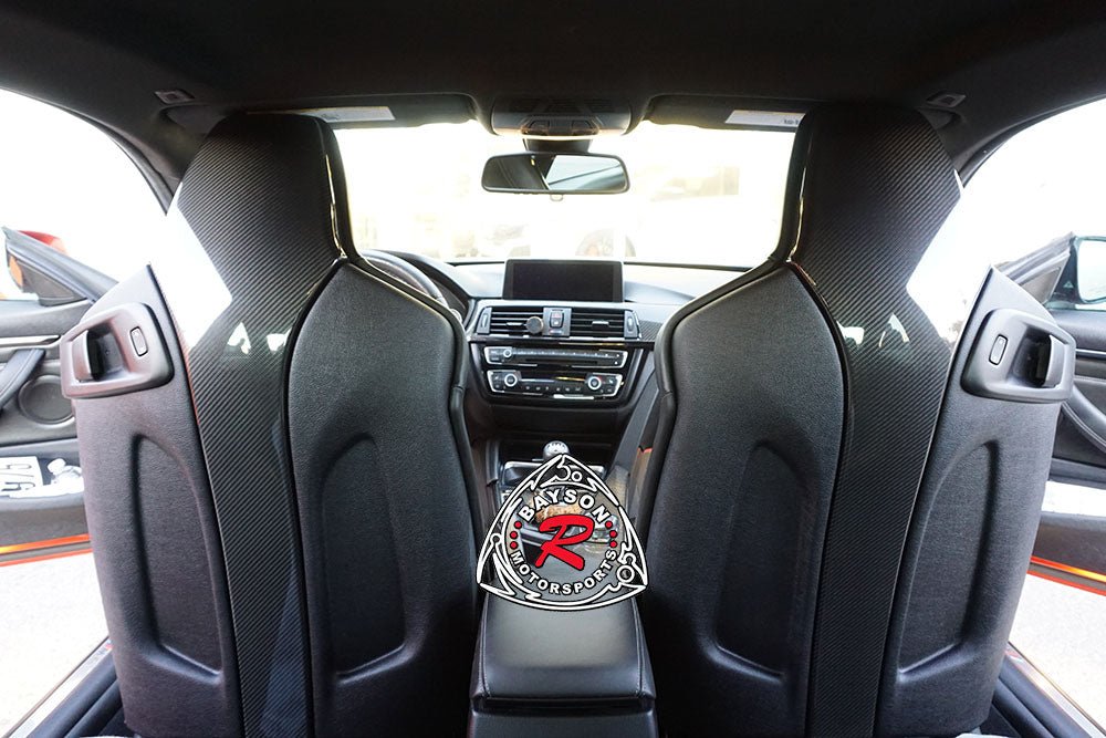 Add-On Seat Back Support Cover (Carbon Fiber) For 2015-2020 BMW M3 F80 / M4 F82 F83