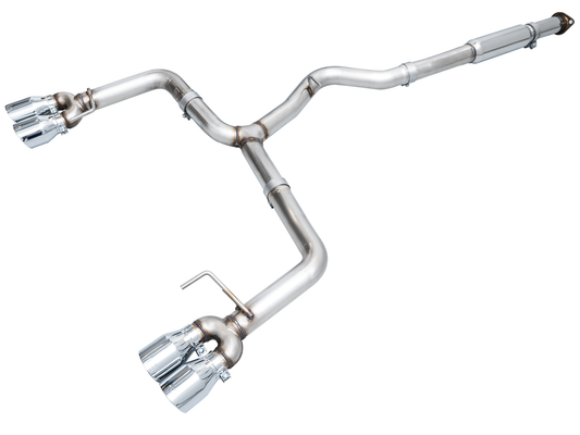AWE Track Edition Exhaust for VB Subaru WRX - Chrome Silver Tips