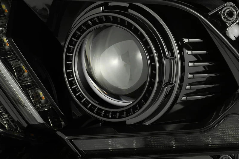 AlphaRex (LUXX-Series) 2010-2012 Ford Mustang LED Projector Headlights - Jet Black