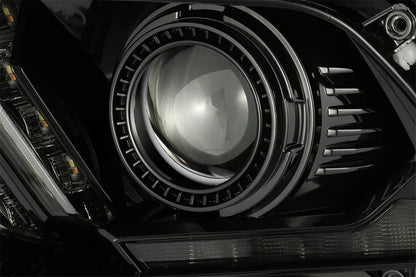 AlphaRex (LUXX-Series) 2010-2012 Ford Mustang LED Projector Headlights - Jet Black