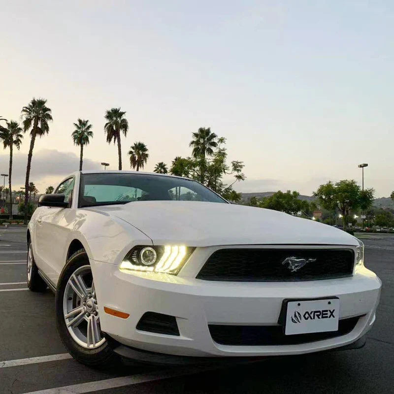 AlphaRex (LUXX-Series) 2010-2012 Ford Mustang LED Projector Headlights - Jet Black