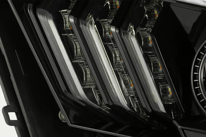 AlphaRex (LUXX-Series) 2010-2012 Ford Mustang LED Projector Headlights - Jet Black