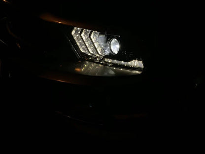 AlphaRex (LUXX-Series) 2010-2012 Ford Mustang LED Projector Headlights - Jet Black