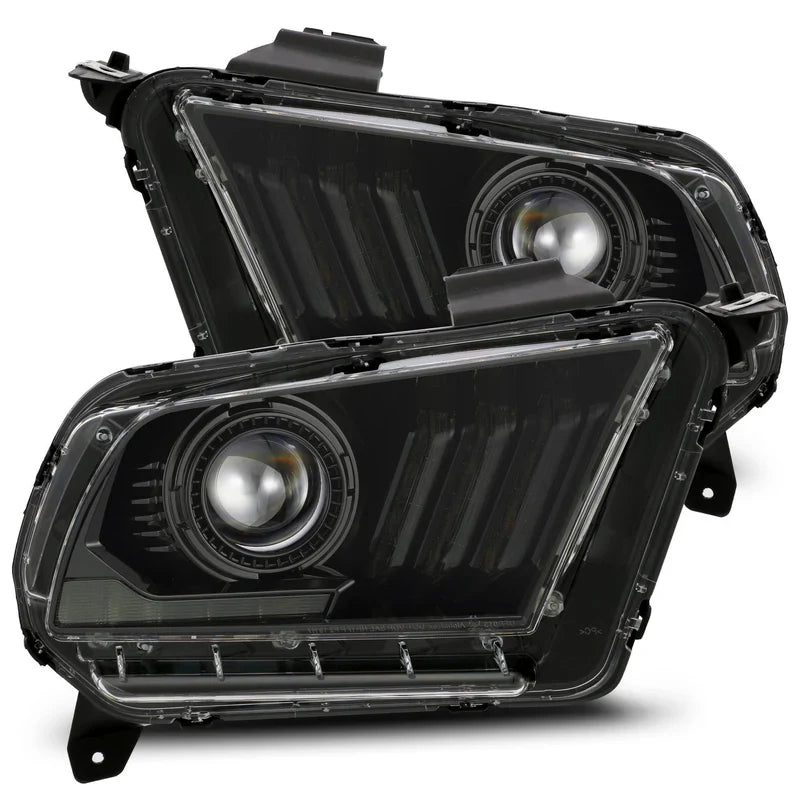 AlphaRex (LUXX-Series) 2010-2012 Ford Mustang LED Projector Headlights - Jet Black