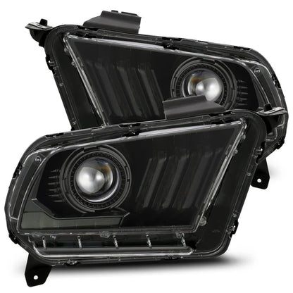 AlphaRex (LUXX-Series) 2010-2012 Ford Mustang LED Projector Headlights - Jet Black