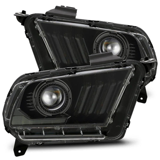 AlphaRex (LUXX-Series) 2010-2012 Ford Mustang LED Projector Headlights - Jet Black