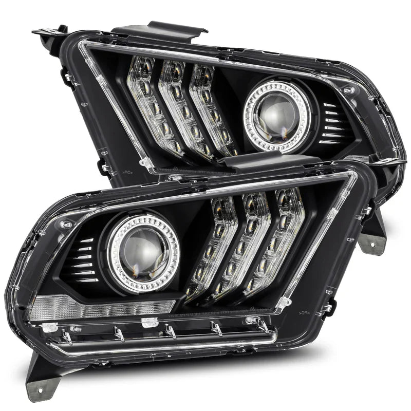 AlphaRex (LUXX-Series) 2010-2012 Ford Mustang LED Projector Headlights - Black