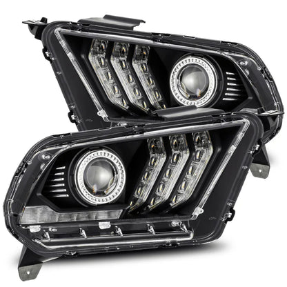AlphaRex (LUXX-Series) 2010-2012 Ford Mustang LED Projector Headlights - Black
