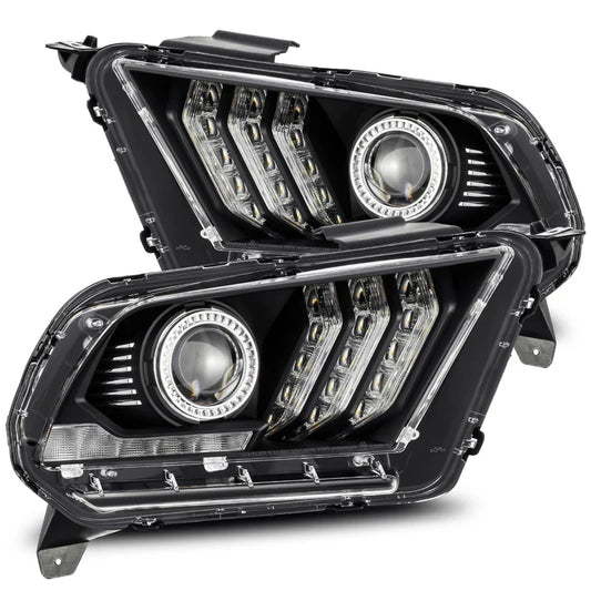 AlphaRex (LUXX-Series) 2010-2012 Ford Mustang LED Projector Headlights - Black