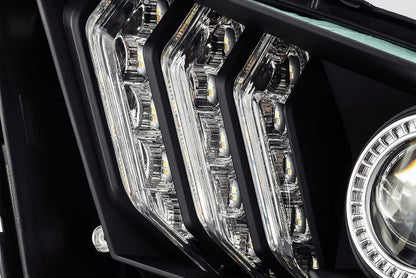AlphaRex (LUXX-Series) 2010-2012 Ford Mustang LED Projector Headlights - Black
