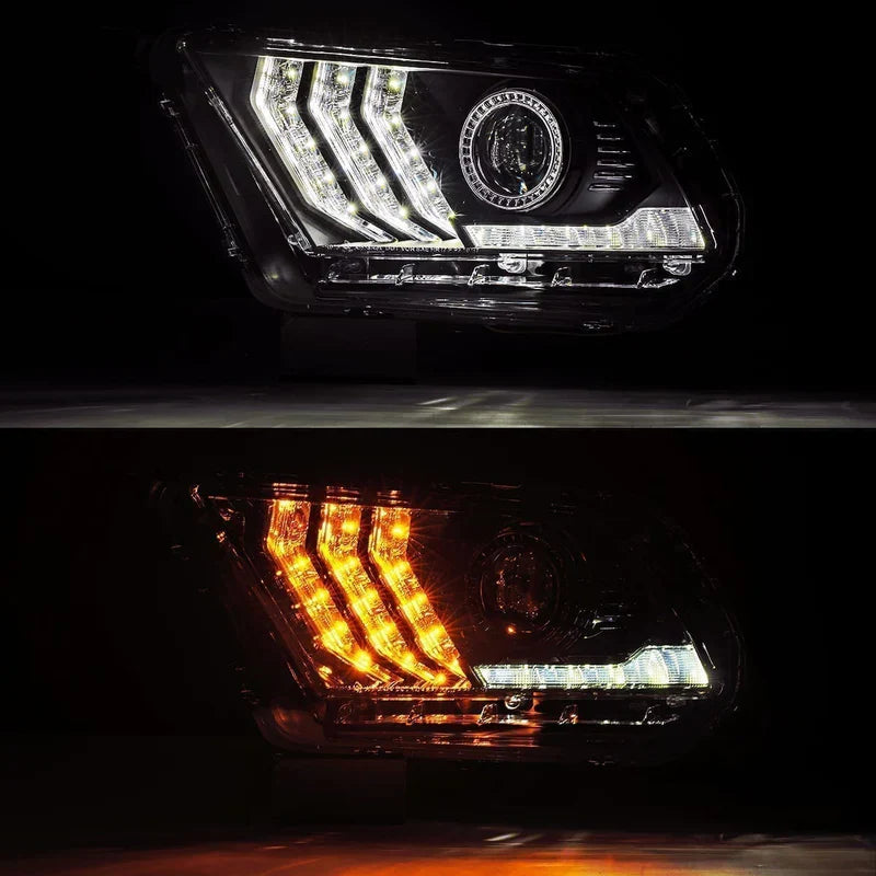 AlphaRex (LUXX-Series) 2010-2012 Ford Mustang LED Projector Headlights - Black