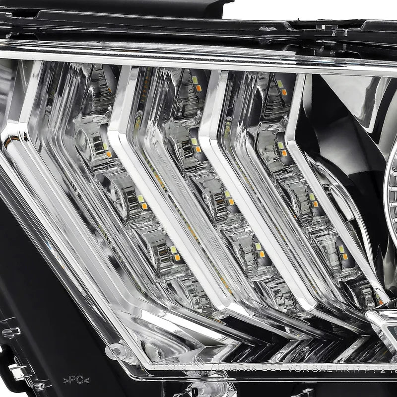 AlphaRex (LUXX-Series) 2010-2012 Ford Mustang LED Projector Headlights - Chrome