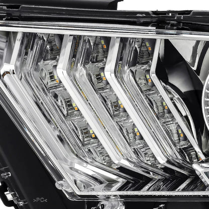 AlphaRex (LUXX-Series) 2010-2012 Ford Mustang LED Projector Headlights - Chrome