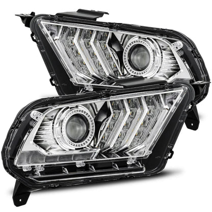 AlphaRex (LUXX-Series) 2010-2012 Ford Mustang LED Projector Headlights - Chrome