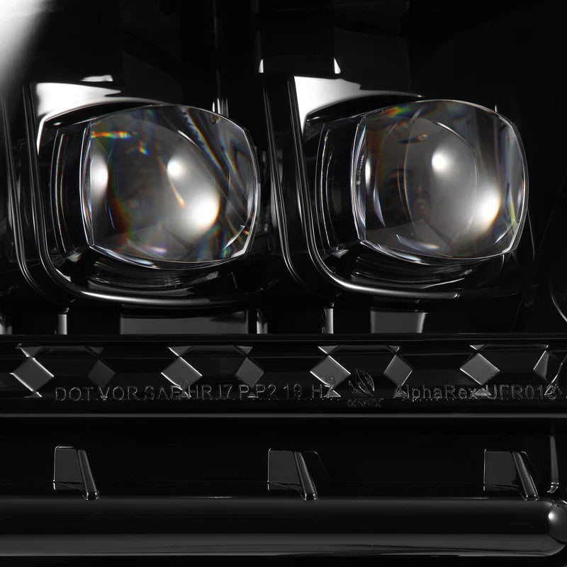 AlphaRex (NOVA-Series) 2010-2012 Ford Mustang LED Projector Headlights - Alpha-Black