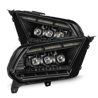 AlphaRex (NOVA-Series) 2010-2012 Ford Mustang LED Projector Headlights - Alpha-Black