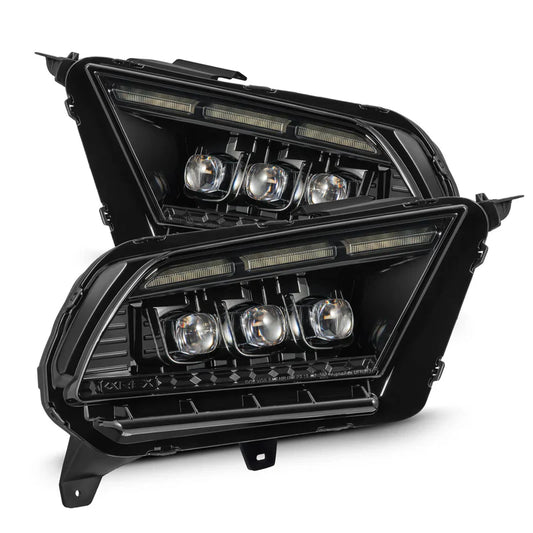 AlphaRex (NOVA-Series) 2010-2012 Ford Mustang LED Projector Headlights - Alpha-Black