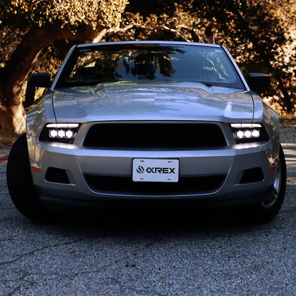 AlphaRex (NOVA-Series) 2010-2012 Ford Mustang LED Projector Headlights - Black
