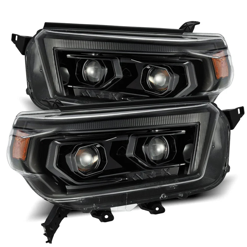 AlphaRex (LUXX-Series) 2010-2013 Toyota 4Runner LED Projector Headlights - Jet Black