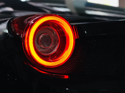 AlphaRex (NOVA-Series) 2010-2015 Ferrari 458 Italia Prismatic LED Tail LIghts - Red Clear