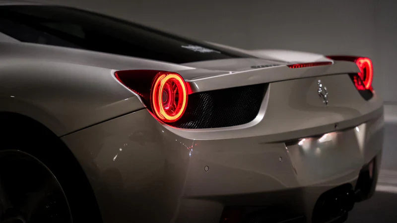 AlphaRex (NOVA-Series) 2010-2015 Ferrari 458 Italia Prismatic LED Tail LIghts - Smoke