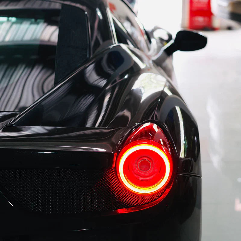 AlphaRex (NOVA-Series) 2010-2015 Ferrari 458 Italia Prismatic LED Tail LIghts - Smoke
