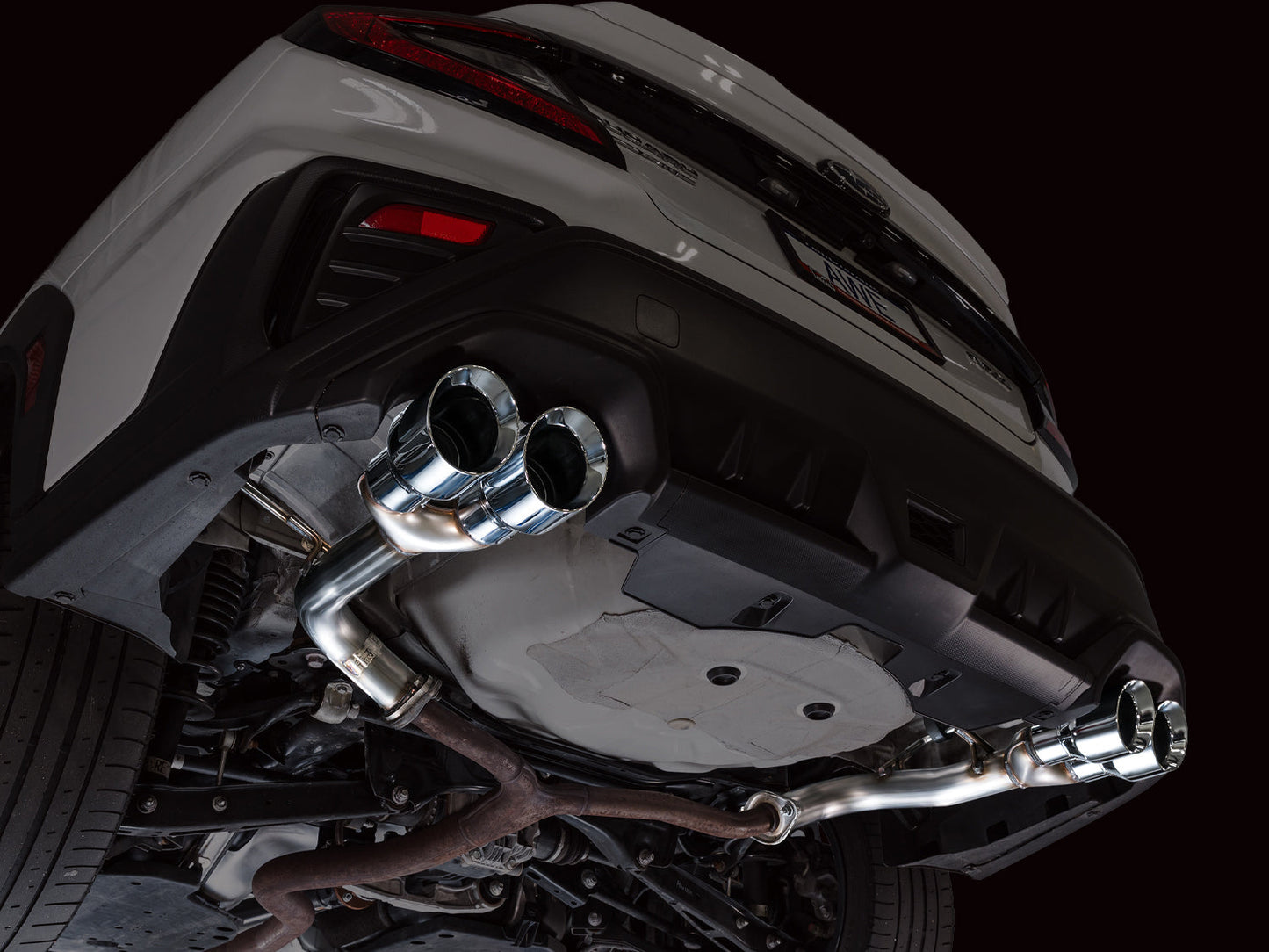 AWE Track Edition Axleback Exhaust for VB Subaru WRX - Chrome Silver Tips