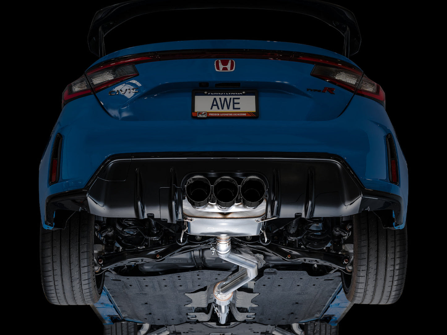 AWE Touring Edition Exhaust for FL5 Civic Type R - Triple Diamond Black Tips