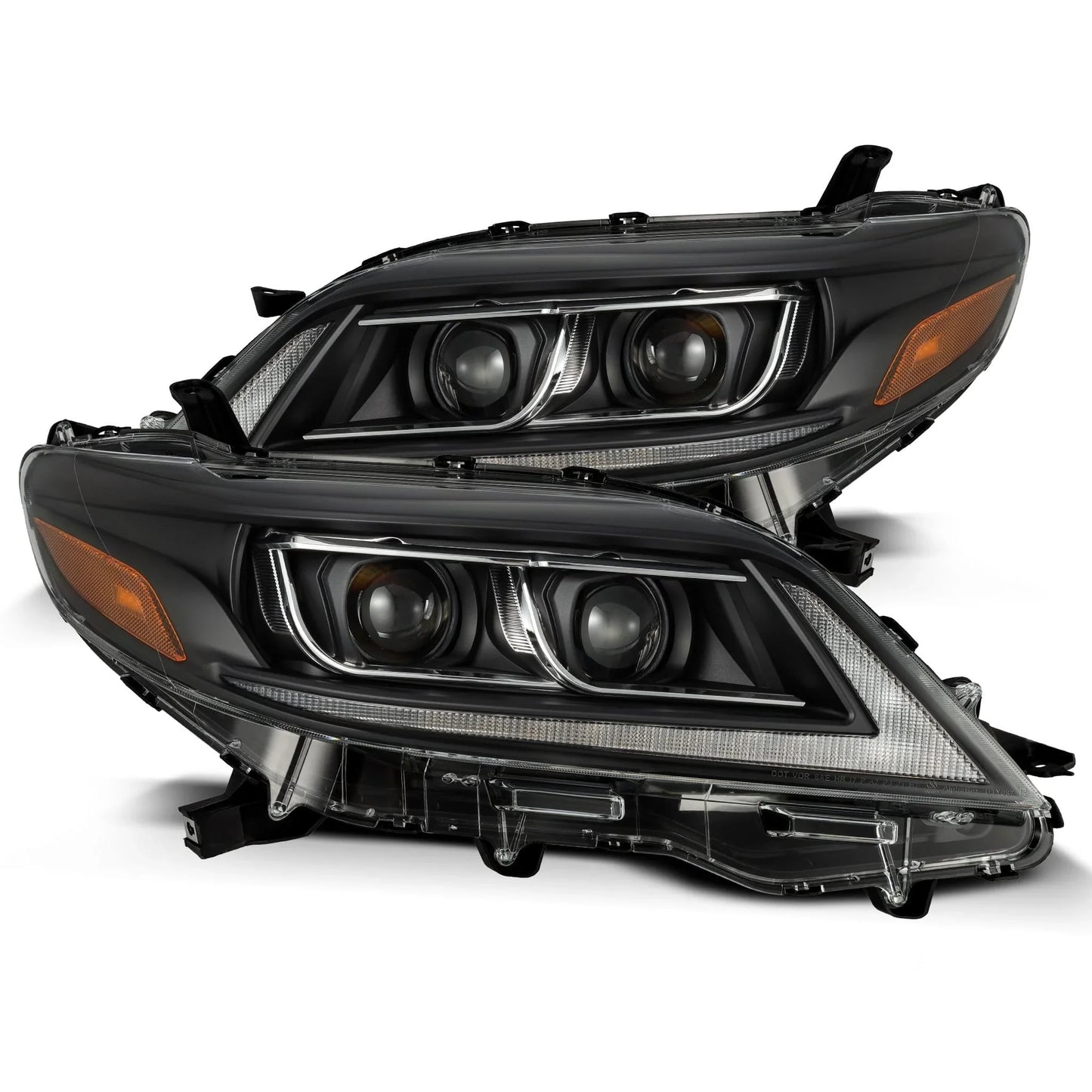 AlphaRex (PRO-Series) 2011-2020 Toyota Sienna Halogen Projector Headlights - Black