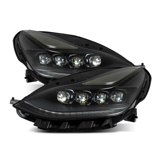 AlphaRex (NOVA-Series) 2017-2023 Tesla Model-3/2020-2024 Model-Y LED Projector Headlights - Alpha-Black (4 Projectors Version)