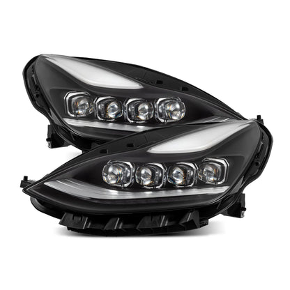 AlphaRex (NOVA-Series) 2017-2023 Tesla Model-3/2020-2024 Model-Y LED Projector Headlights - Black (4 Projectors Version)