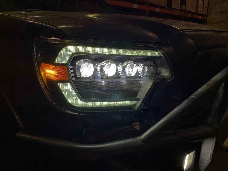 AlphaRex (NOVA-Series) 2012-2015 Toyota Tacoma LED Projector Headlights - Alpha-Black