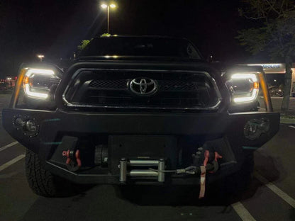 AlphaRex (PRO-Series) 2012-2015 Toyota Tacoma Halogen Projector Headlights - Black