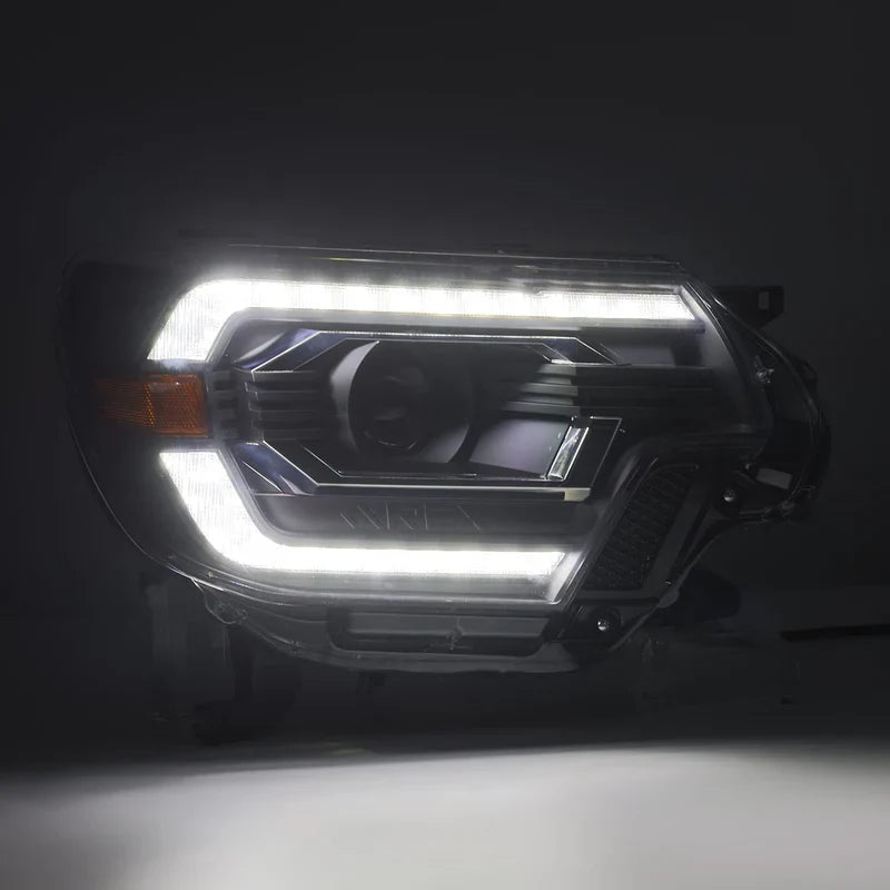 AlphaRex (PRO-Series) 2012-2015 Toyota Tacoma Halogen Projector Headlights - Alpha-Black