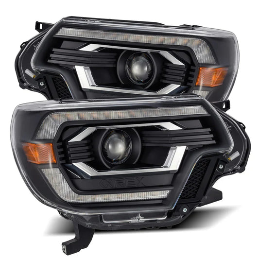 AlphaRex (PRO-Series) 2012-2015 Toyota Tacoma Halogen Projector Headlights - Black