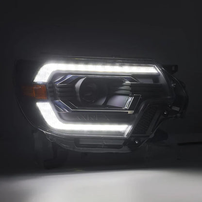 AlphaRex (PRO-Series) 2012-2015 Toyota Tacoma Halogen Projector Headlights - Black