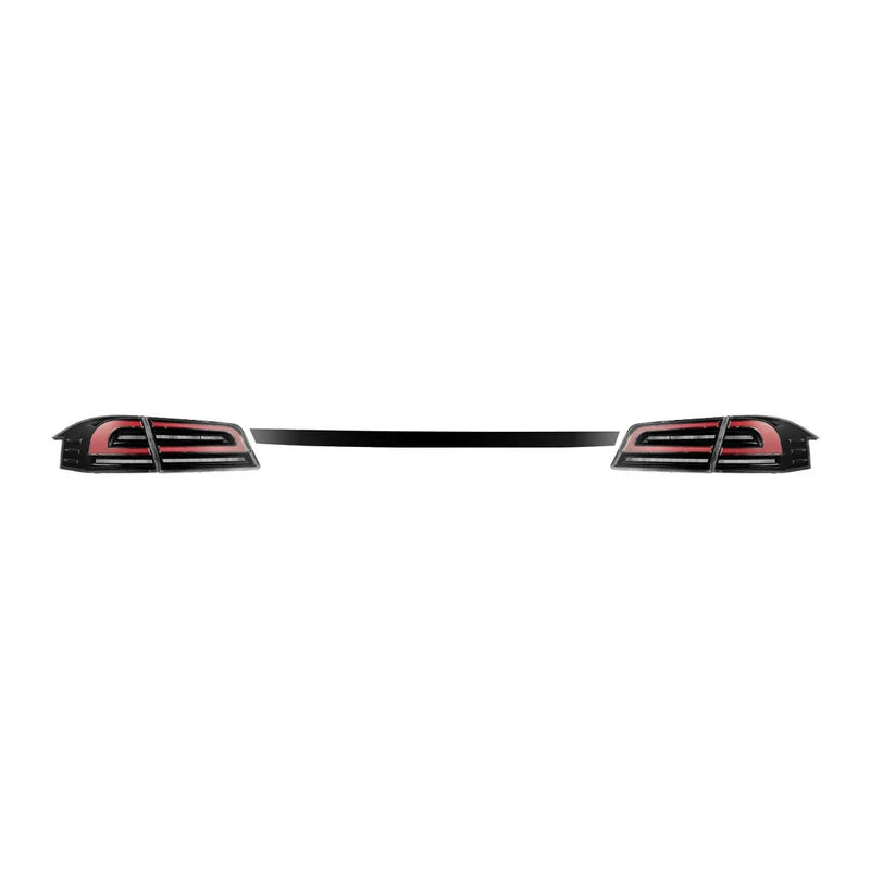 AlphaRex (LUXX-Series) 2012-2021 Tesla Model-S LED Tail Lights - Black Red
